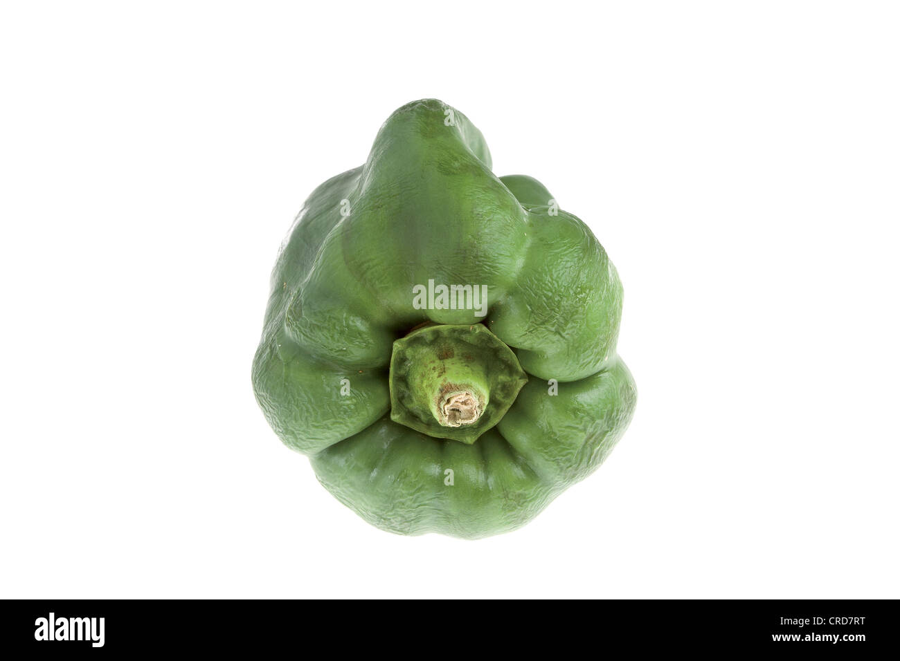 Green and red peppers on white background Stock Photo - Alamy