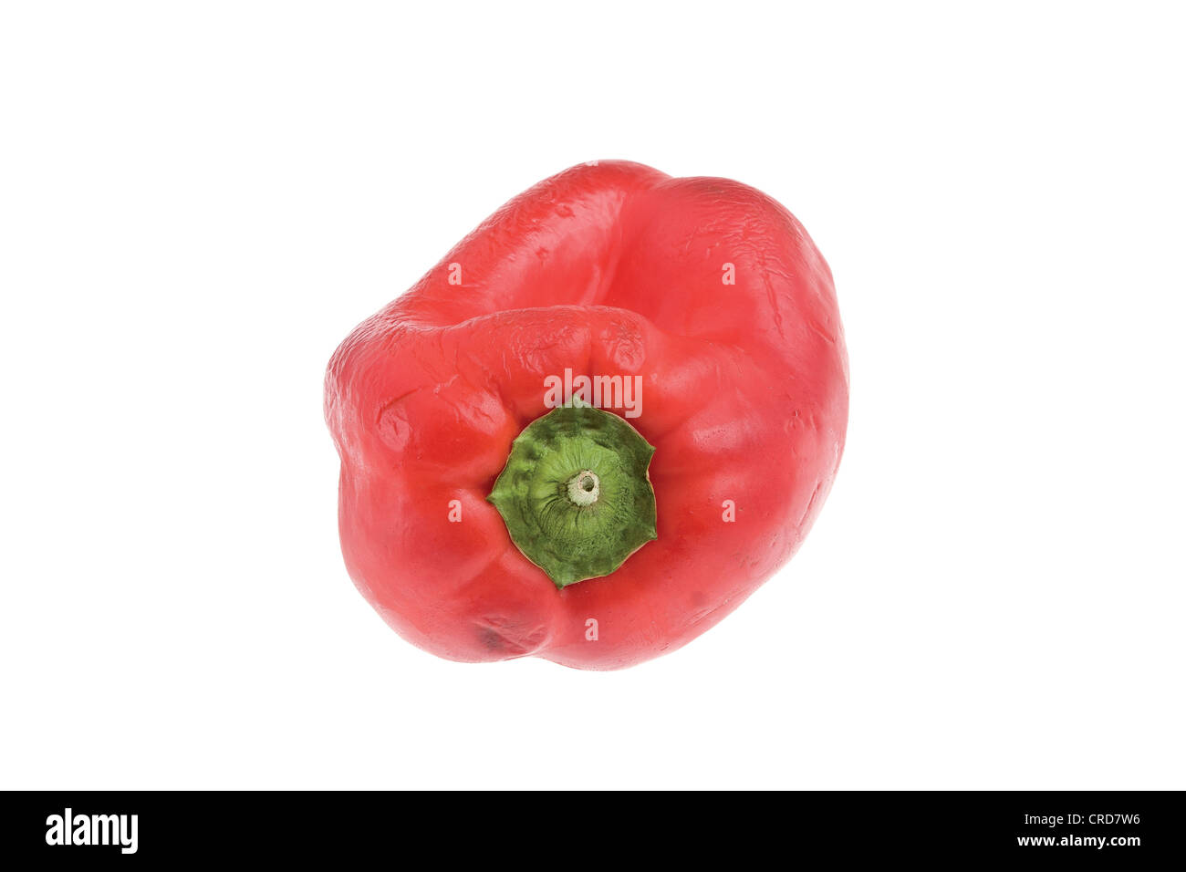 Green and red peppers on white background Stock Photo - Alamy