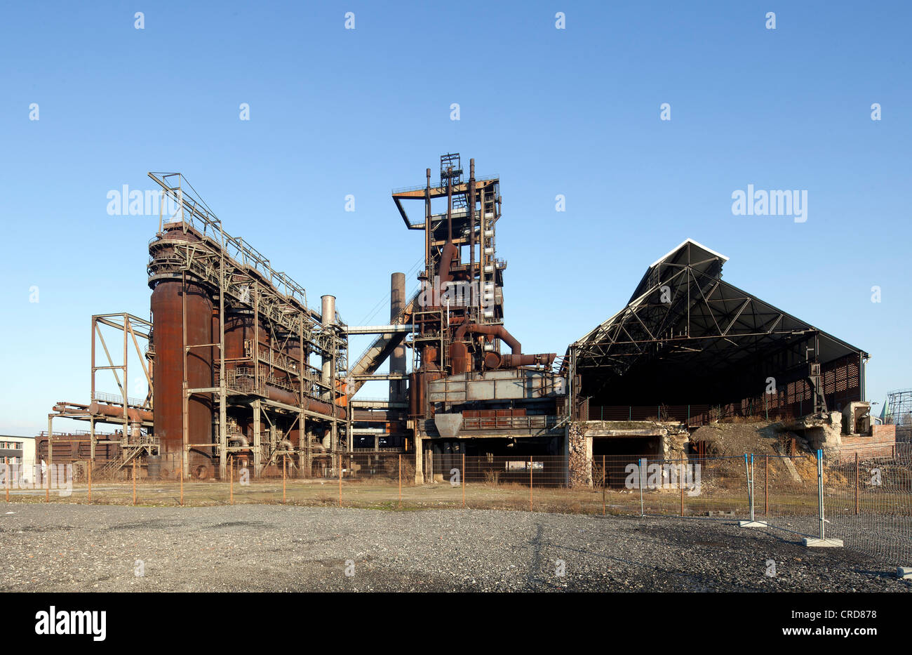 Former Phoenix-West Steelworks, blast furnace, Zukunftsstandort urban redevelopment site, Dortmund, Hoerde, Ruhr Area Stock Photo