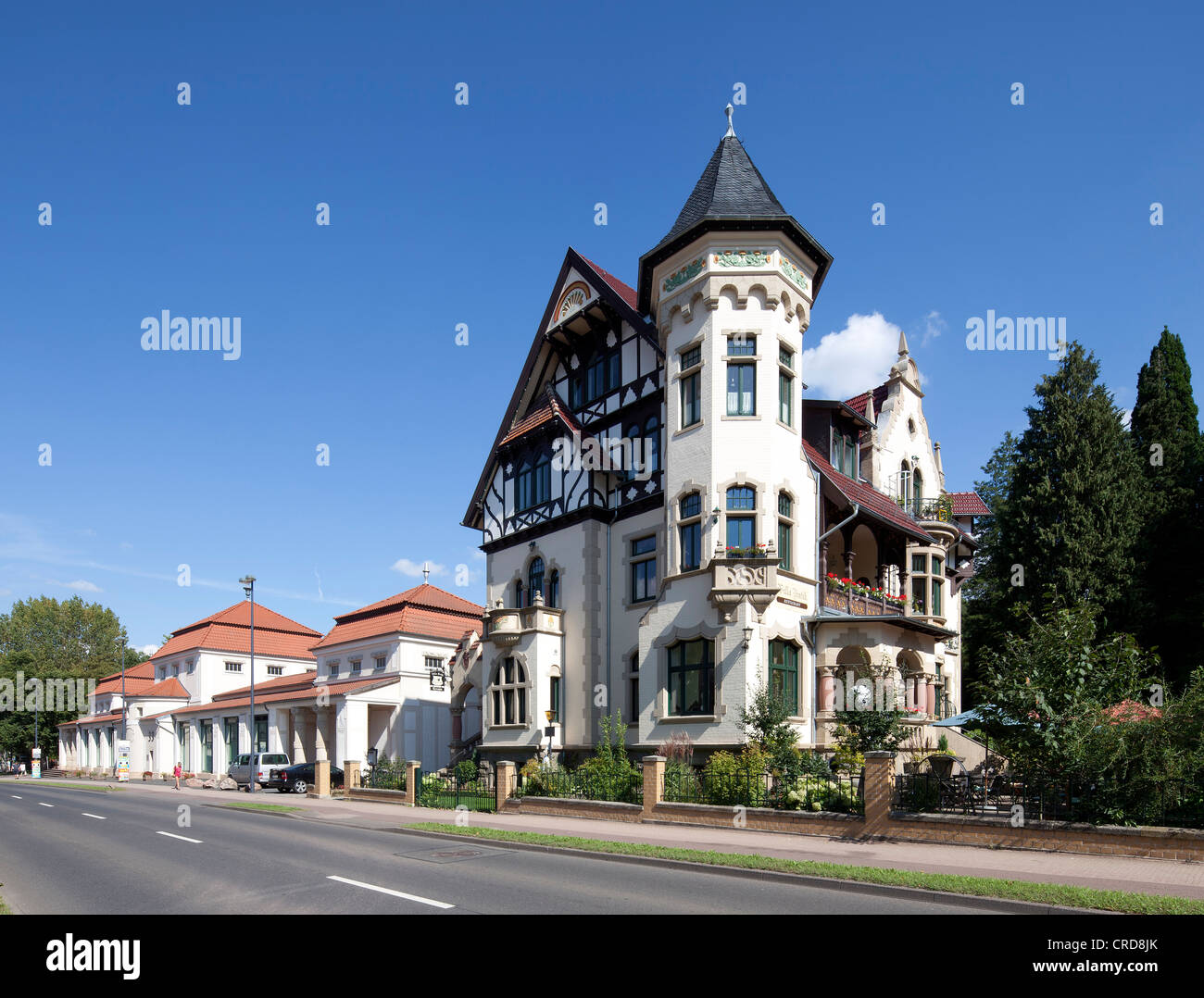 Urban villa, Wartburgallee street, Eisenach, Thuringia, Germany, Europe, PublicGround Stock Photo