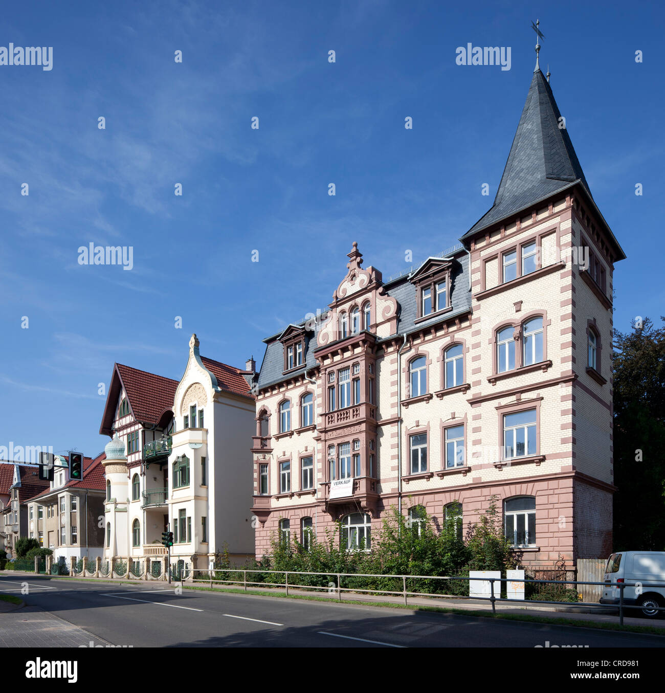 Townhouse, Gruenderzeit period, Eisenach, Thuringia, Germany, Europe, PublicGround Stock Photo
