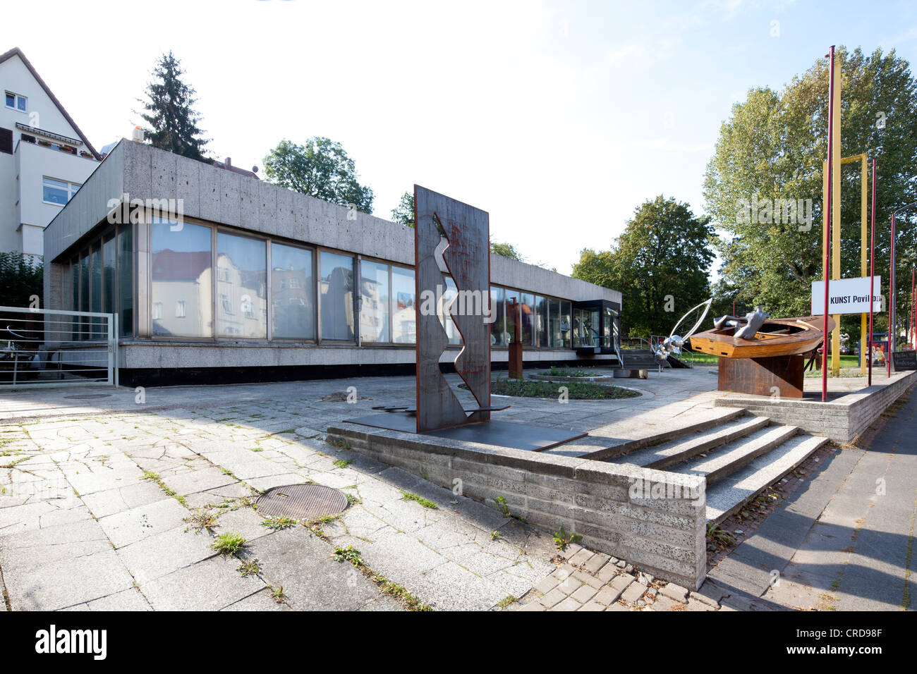 Kunst Pavilion art gallery, former automotive pavilion of Automobilwerke Eisenach, Eisenach, Thuringia, PublicGround Stock Photo