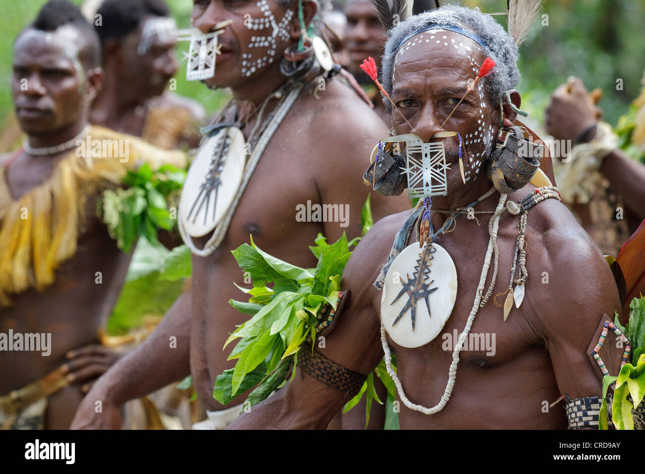 Primitive people, Santa Cruz Island, Solomon Islands, Melanesia, Oceania Stock Photo