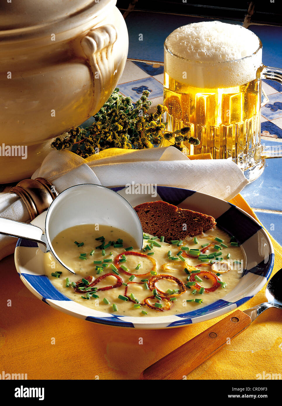Old German potato soup, vegetarian stew, Germany Stock Photo Alamy