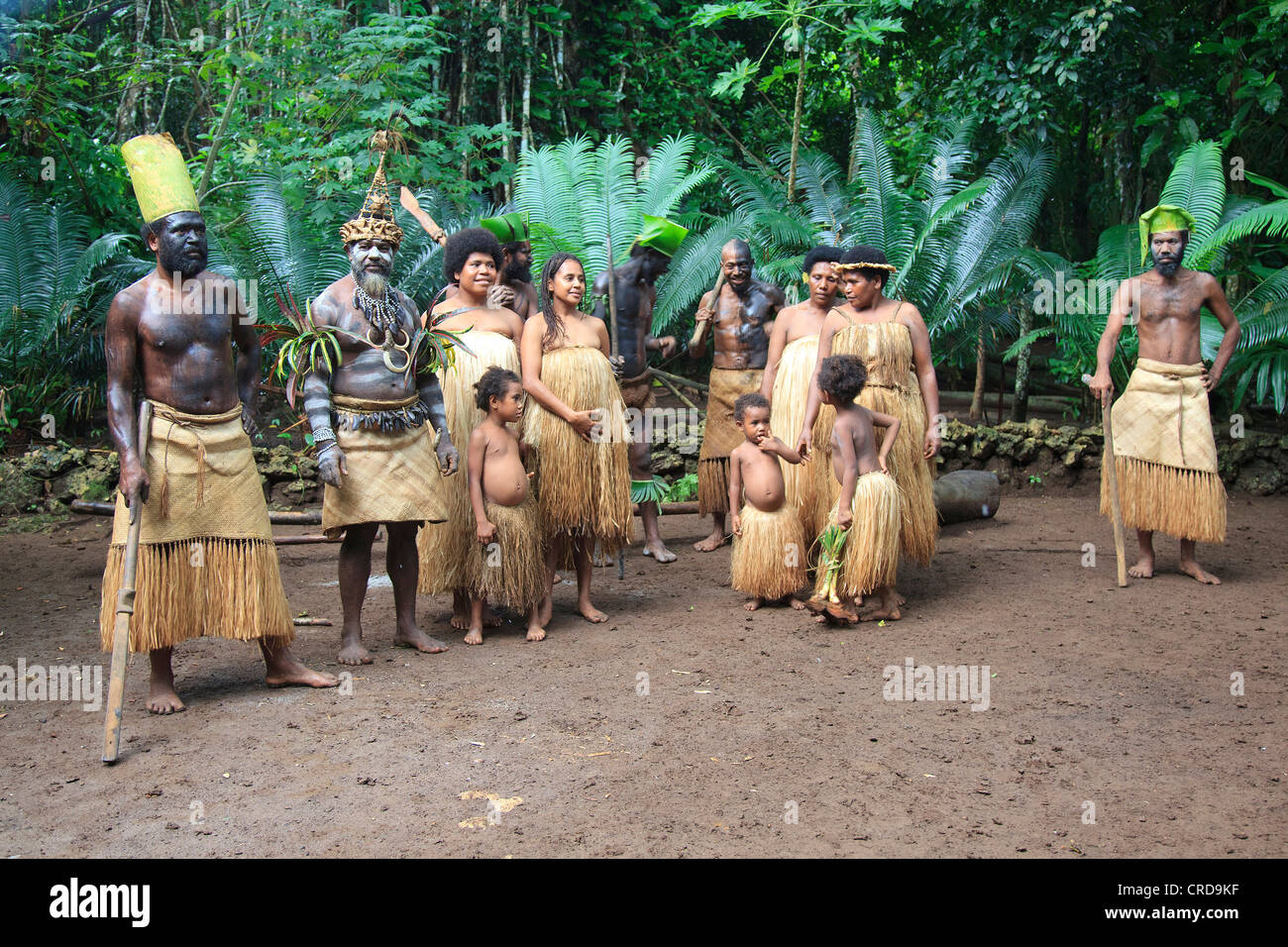 Primitive people, Vanuatu, Melanesia, Oceania Stock Photo