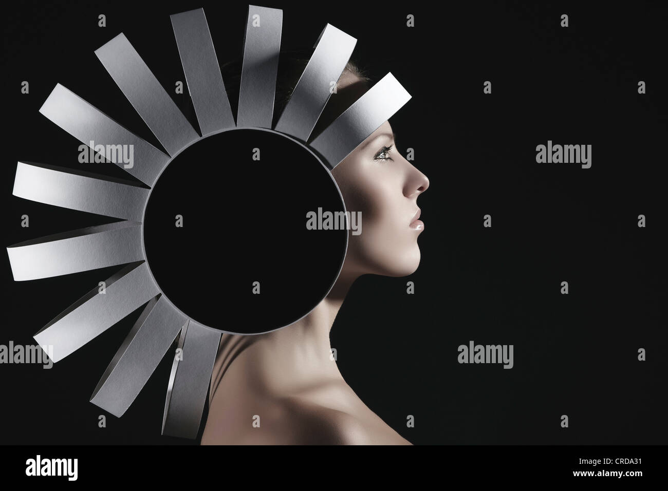 Woman portrait headshot helmet hi-res stock photography and images - Alamy