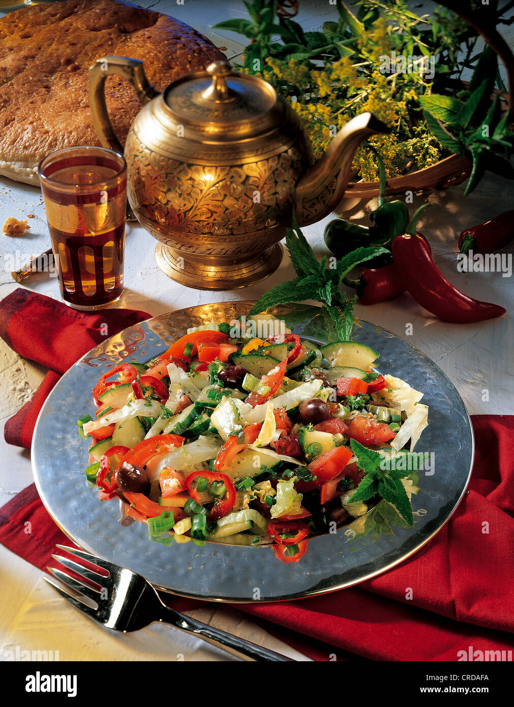 Anatolian shepherd's salad, Turkey. Stock Photo