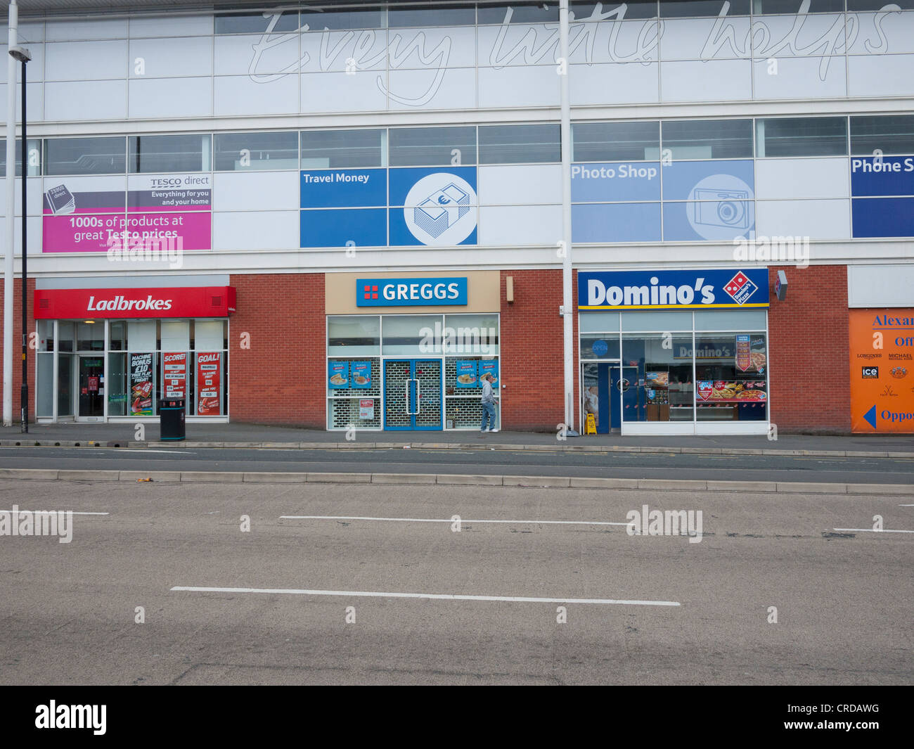 Shops in Oldham, Greater Manchester, UK Stock Photo Alamy
