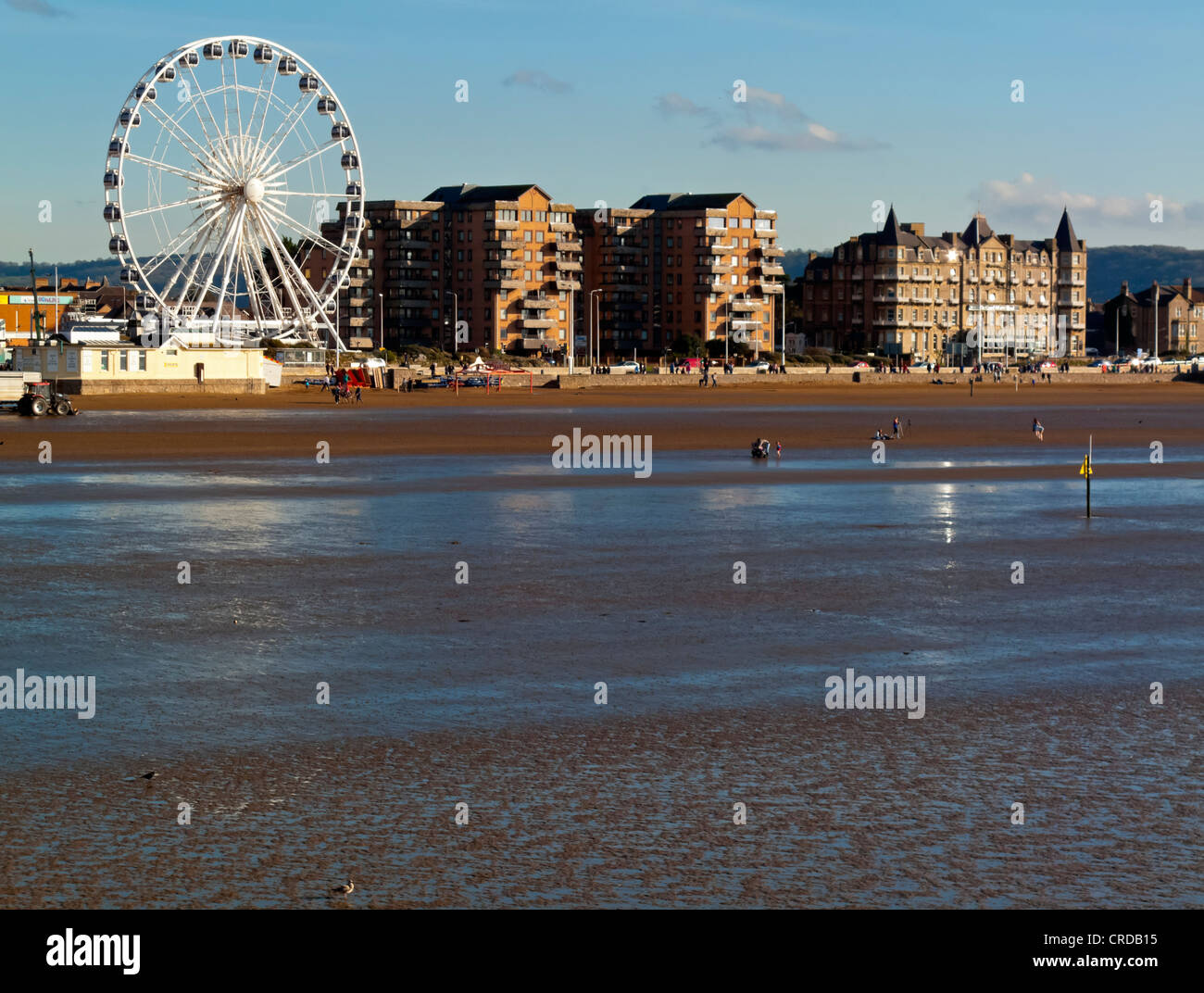 The beach at Weston Super Mare a coastal resort in the Bristol Channel North Somerset England UK Stock Photo