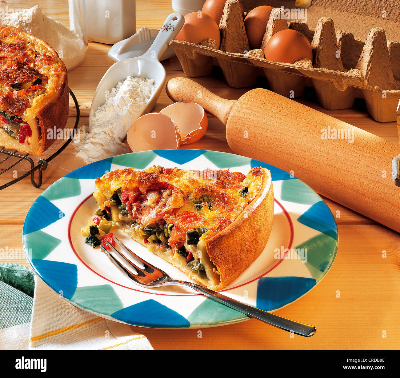 Emmental vegetable quiche, Switzerland Stock Photo Alamy