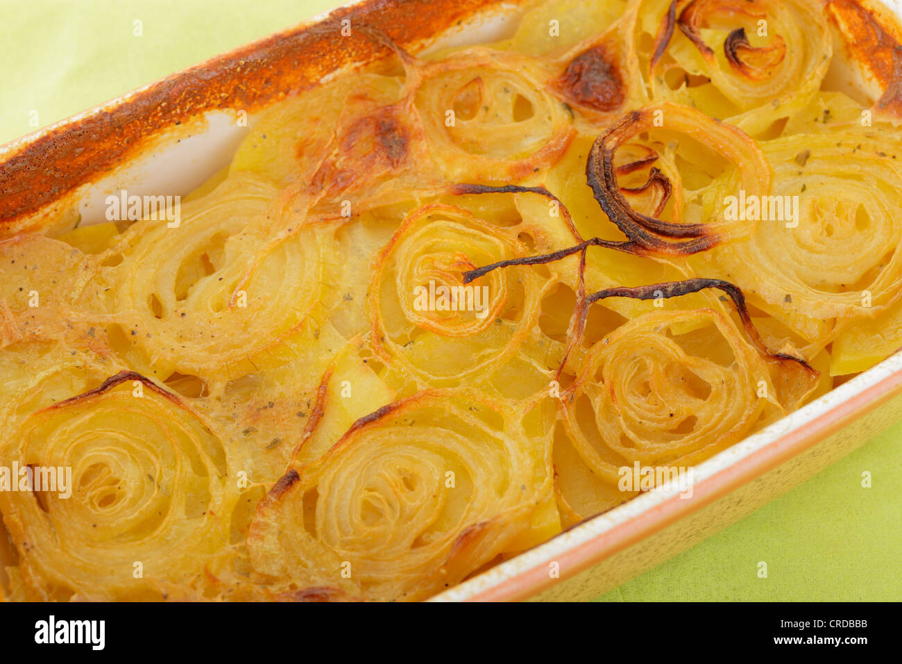 Potato onion casserole Stock Photo Alamy