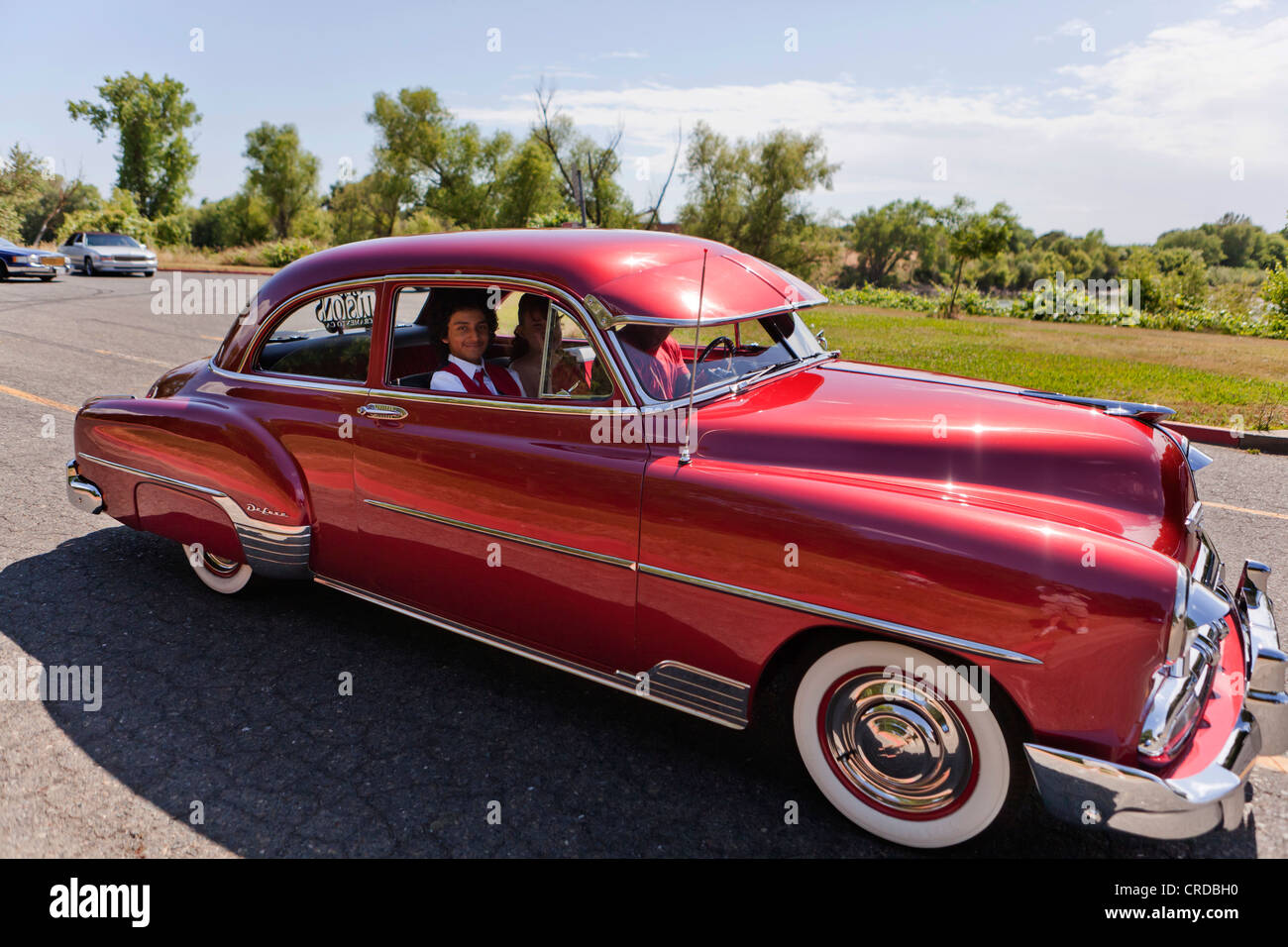 1952 Chevy Deluxe lowrider - California USA Stock Photo