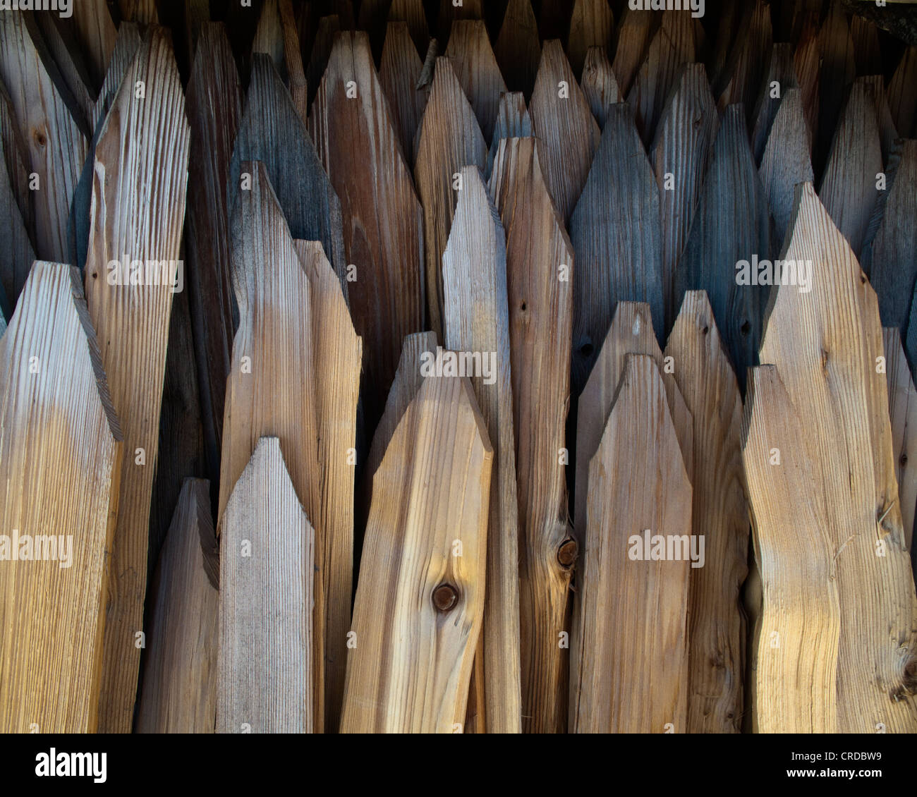 PHOTO ART: Traditional wooden fence palings Stock Photo