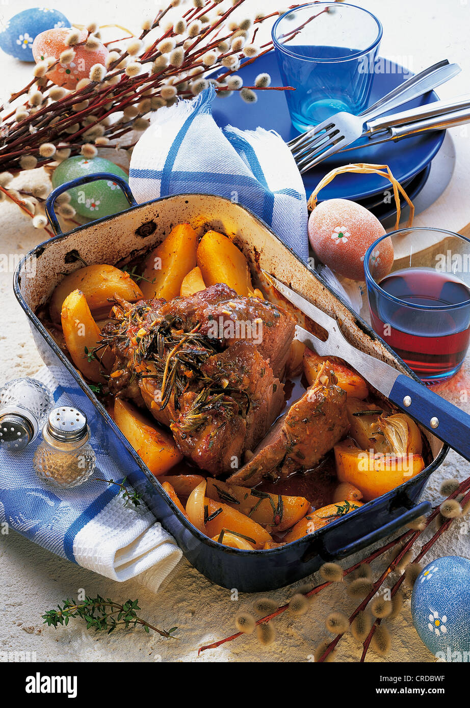 Easter lamb, Greek style, Greece Stock Photo Alamy
