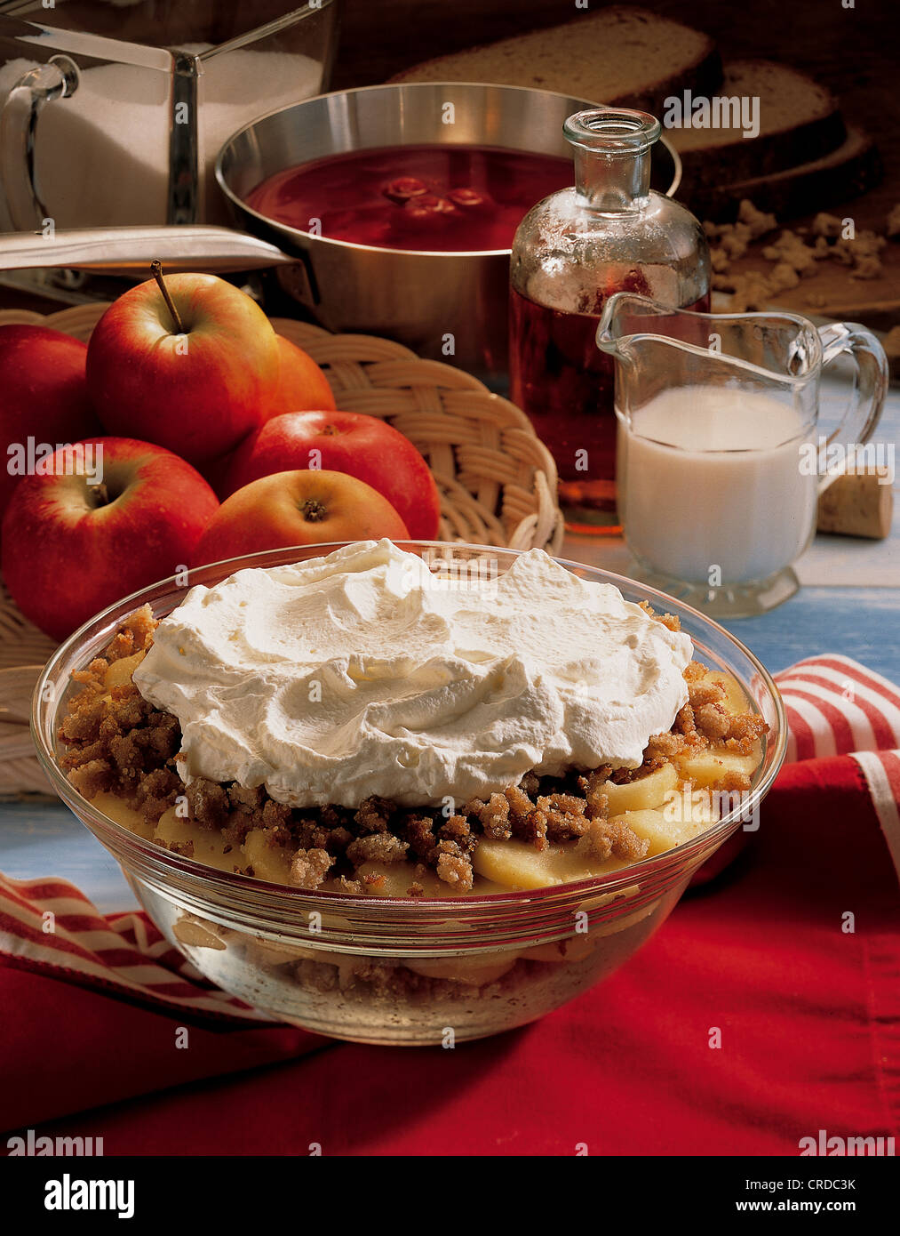 Danish layered dessert, Denmark. Stock Photo