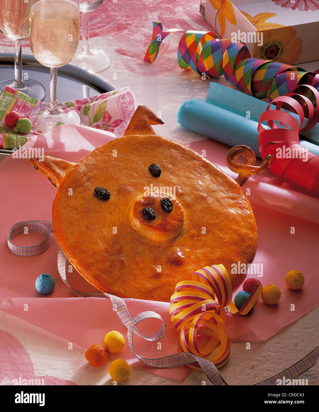 Pig as a symbol of good luck, pastry, Germany Stock Photo Alamy