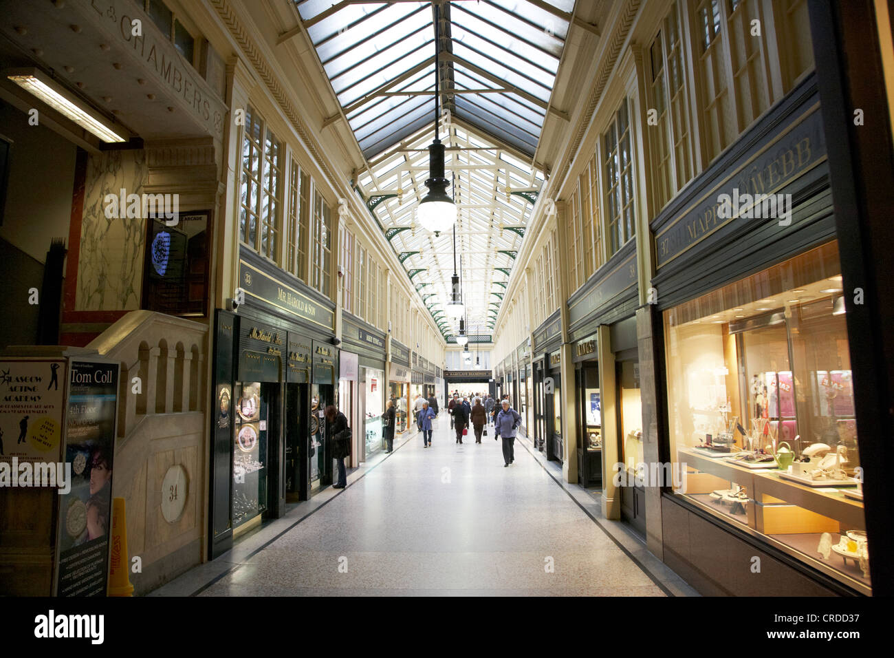 argyll arcade victorian arcade mostly jewellers shops glasgow scotland