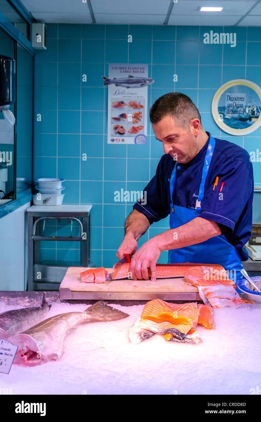 Central food market of Lyon Halles de Lyon France Europe Stock Photo