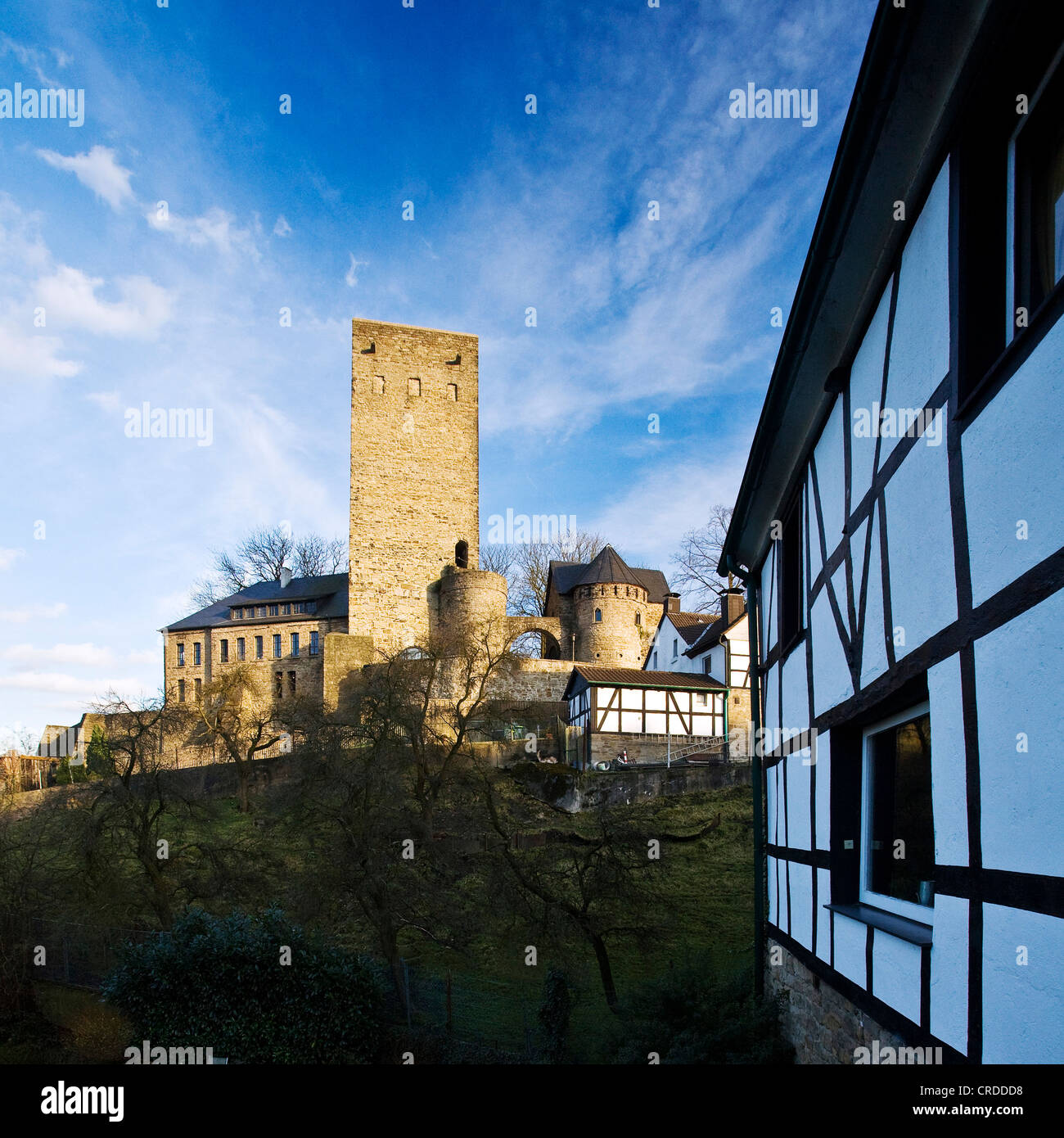 view on Castle Blankenstein, Germany, North Rhine-Westphalia, Ruhr Area, Hattingen Stock Photo