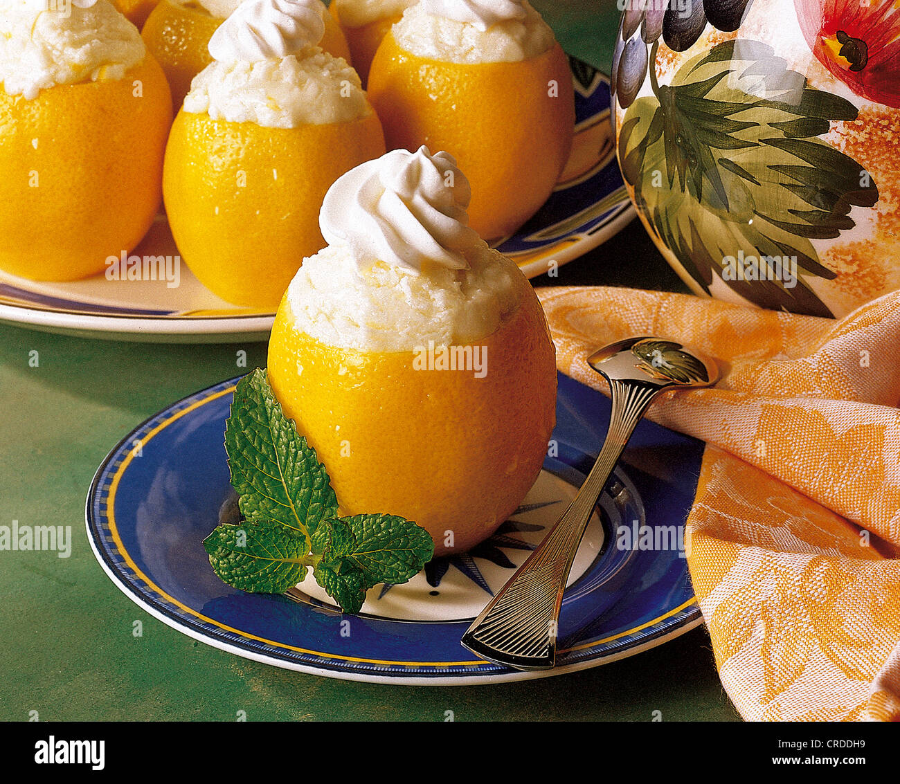 Lemonyoghurt ice cream, France Stock Photo Alamy