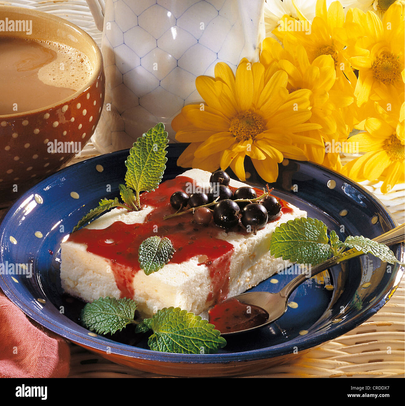 Dutch vanilla and yogurt mousse, the Netherlands Stock Photo Alamy