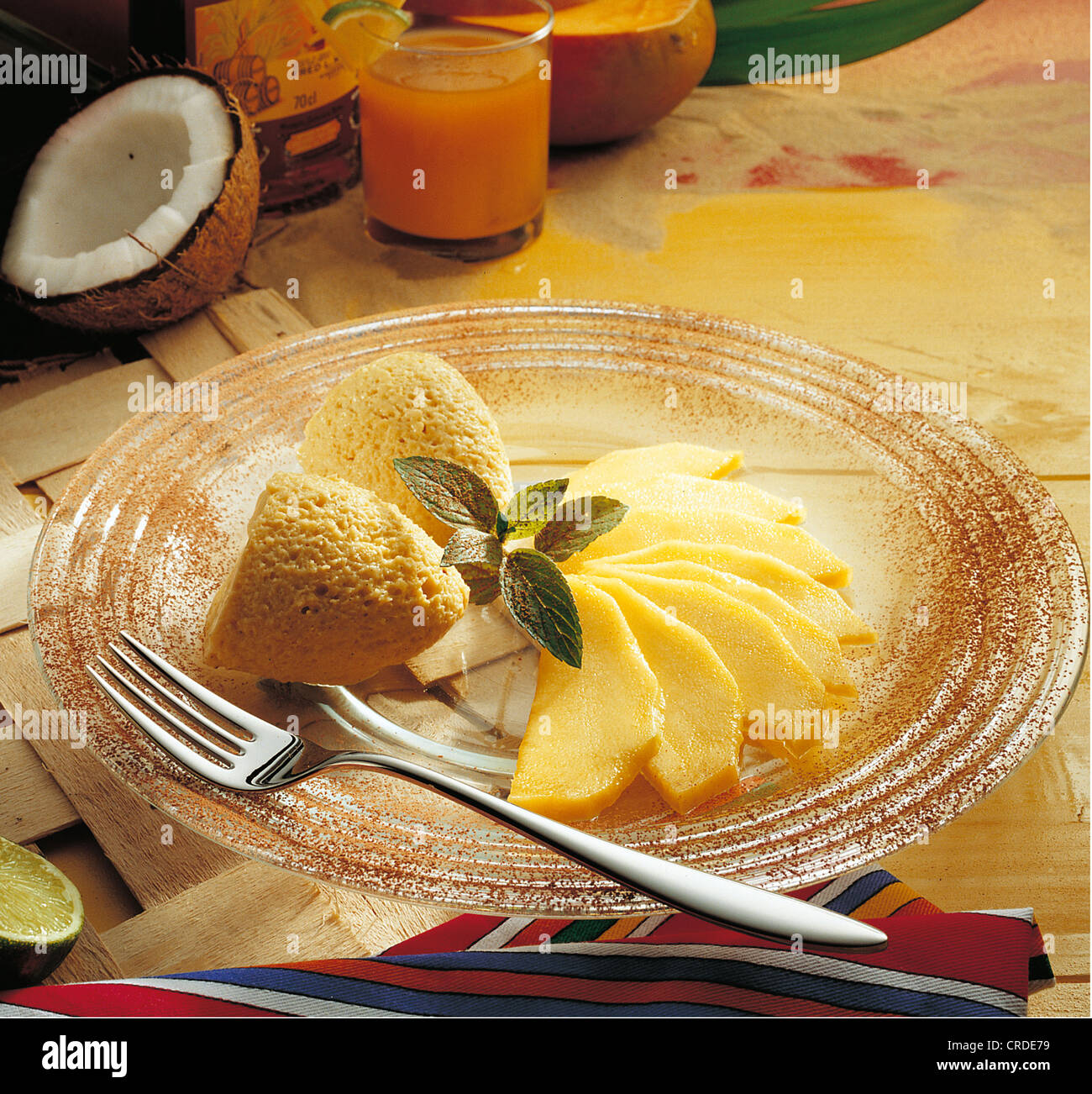 Mangococonut mousse, Jamaica Stock Photo Alamy