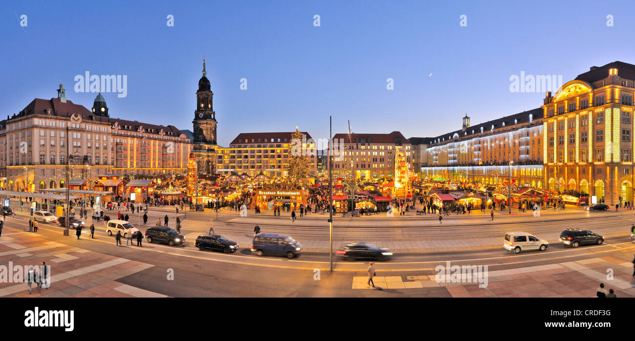 Striezelmarkt Christmas market in Dresden, Saxony, Germany, Europe Stock Photo