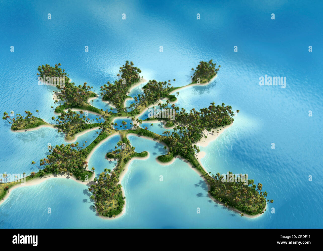 Palm Tree Shaped Island