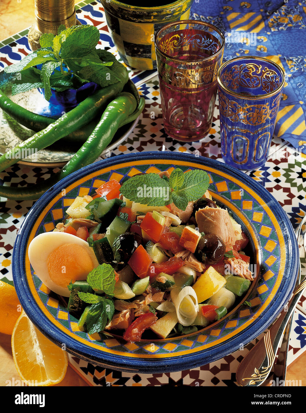 Tunisian salad, Tunisia. Stock Photo
