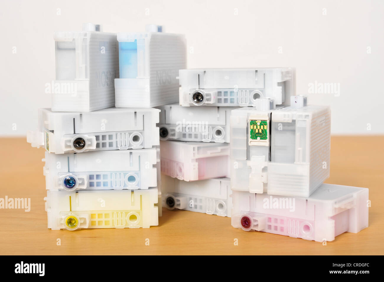 Empty ink cartridges of an inkjet printer Stock Photo Alamy