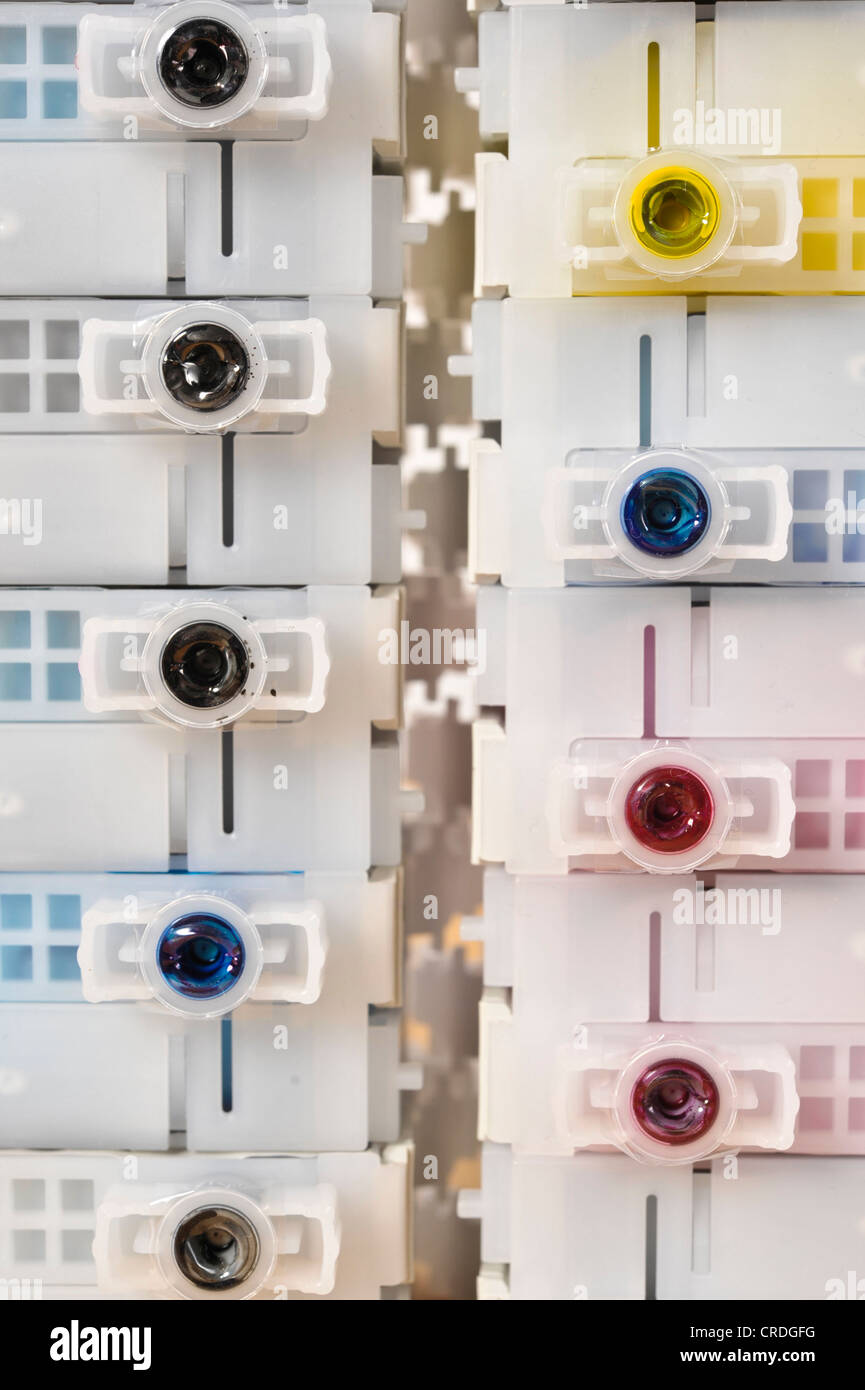 Empty ink cartridges of an inkjet printer Stock Photo Alamy