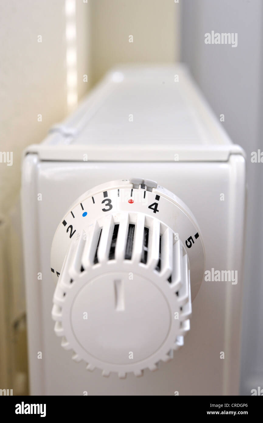 Thermostatic valve of a radiator Stock Photo Alamy