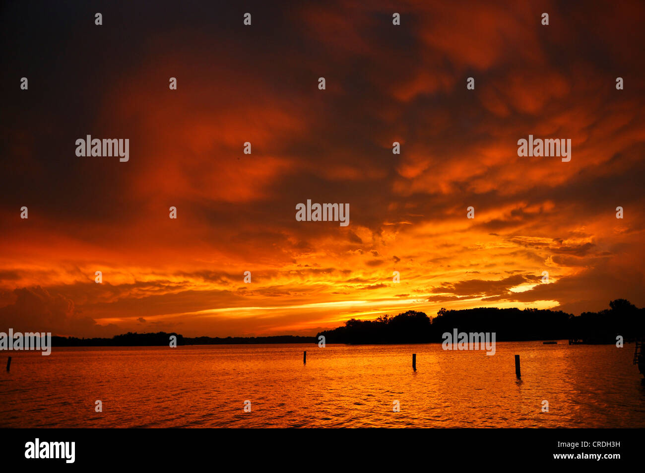 Sunset, Lac La Belle, Wisconsin, USA Stock Photo Alamy