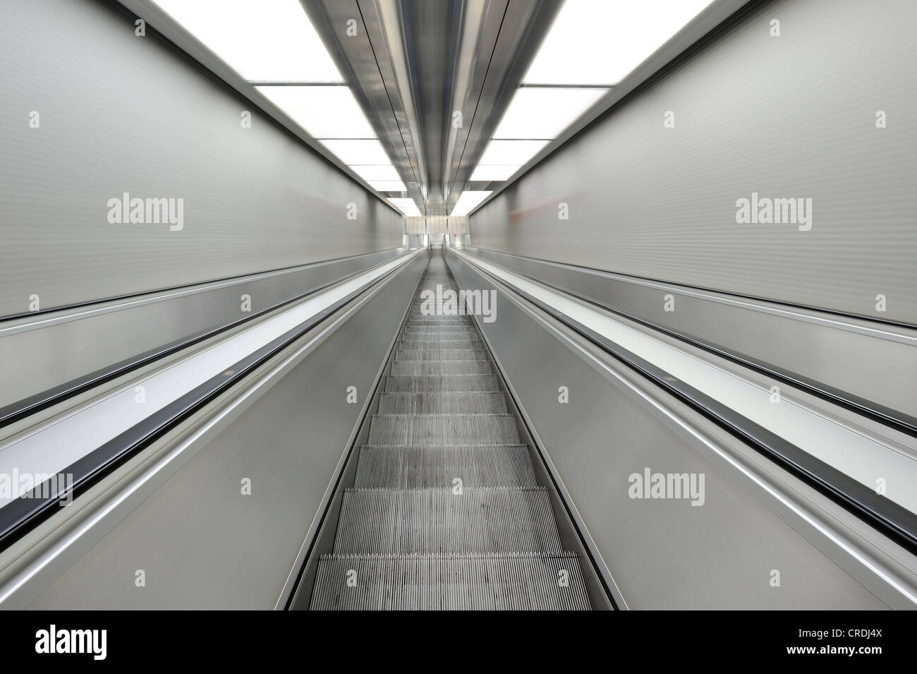 Escalator, Munich U-Bahn station, metro station, Munich, Bavaria, Germany, Europe Stock Photo