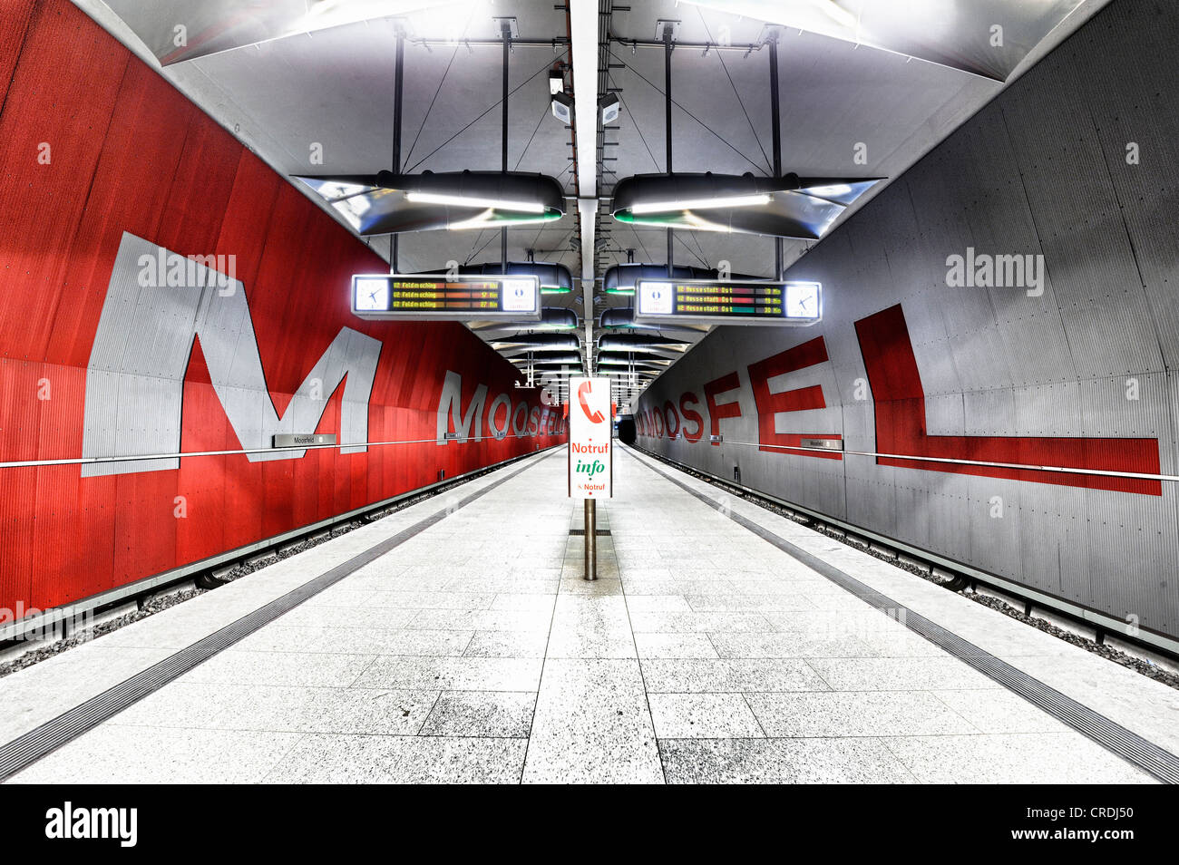 Munich U-Bahn station, metro station, Munich, Bavaria, Germany, Europe Stock Photo
