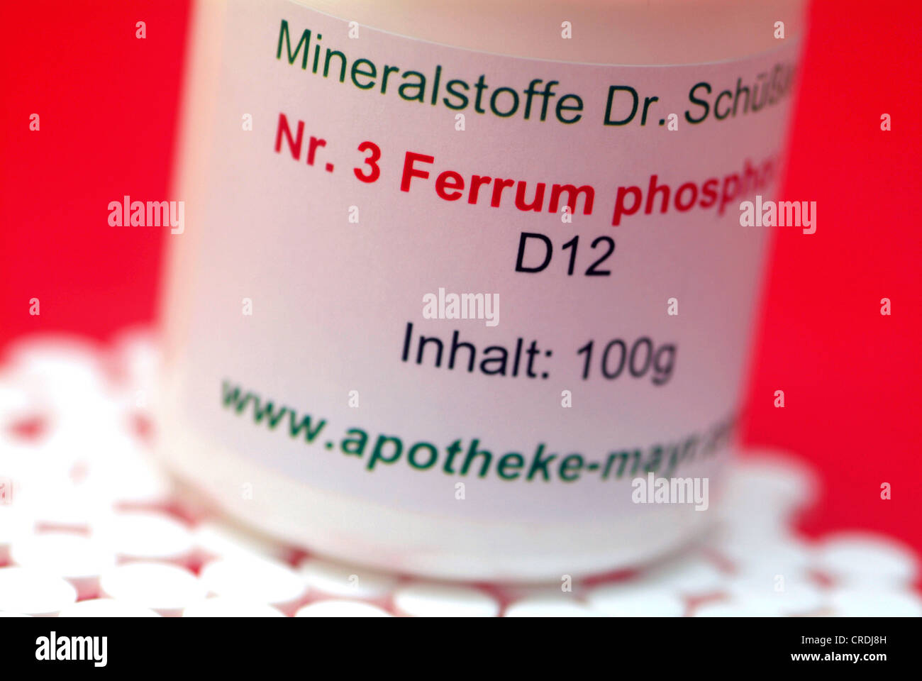 tissue salts, ferrum phosphoricum, Nr.3 Stock Photo Alamy