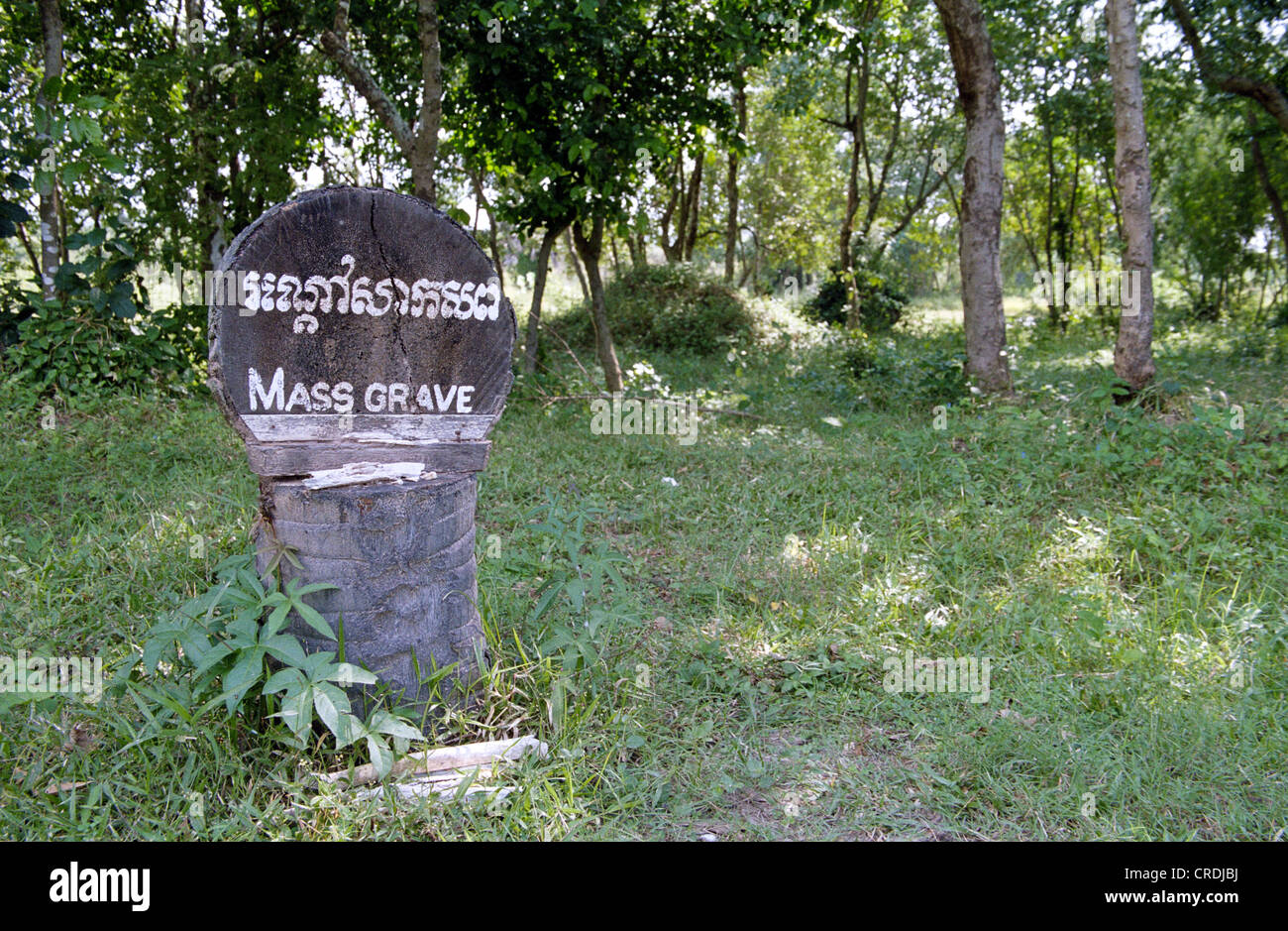 Mass grave in the Killing Fields near Phnom Penh, Cambodia, Southeast
