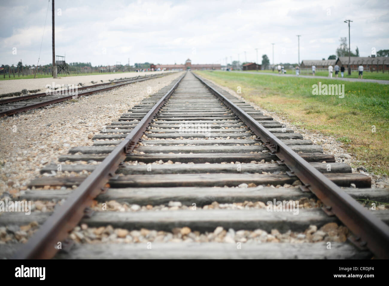 Train tracks, concentration camp Auschwitz-Birkenau, Oswiecim, Poland