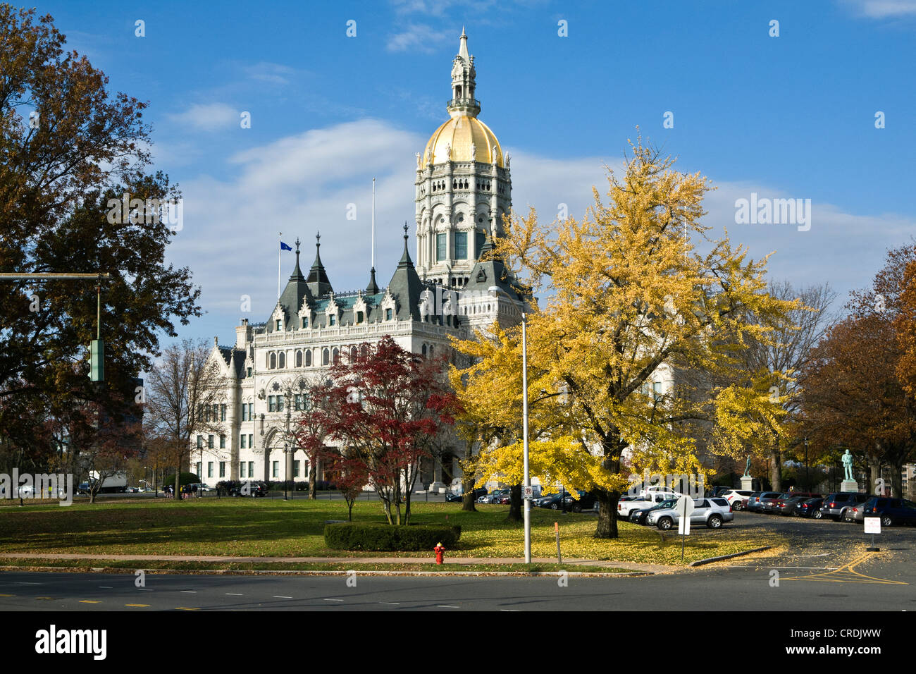 Connecticut State Capitol, seat of the Senate and the House of Representatives, the offices of the Governor and the Vice Stock Photo