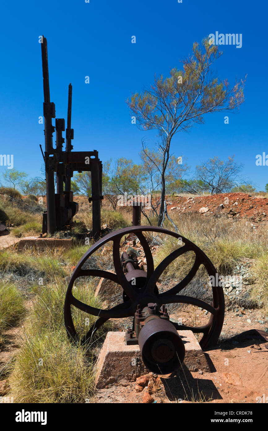 Rusty equipment from a long abandoned gold mine in Western Australia's