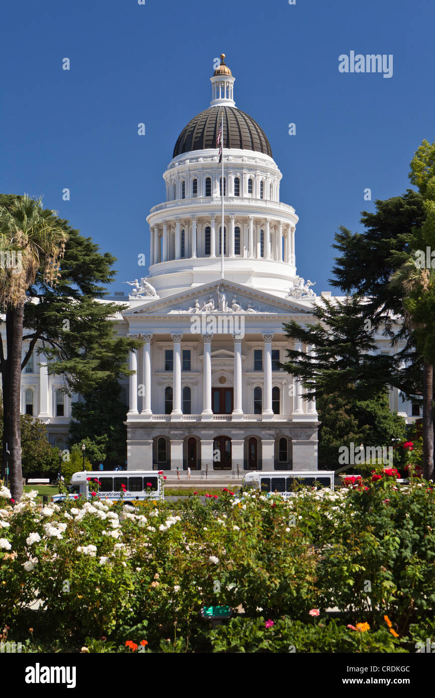 California State Capitol, seat of the legislature and the governor of California, Sacramento, California, USA, North America Stock Photo