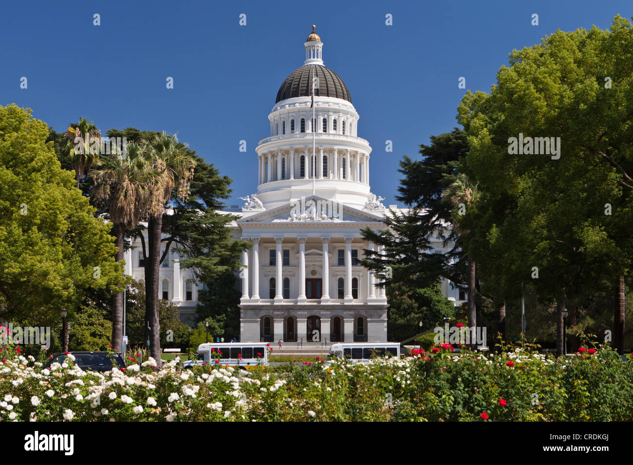 California State Capitol, seat of the legislature and the governor of California, Sacramento, California, USA, North America Stock Photo