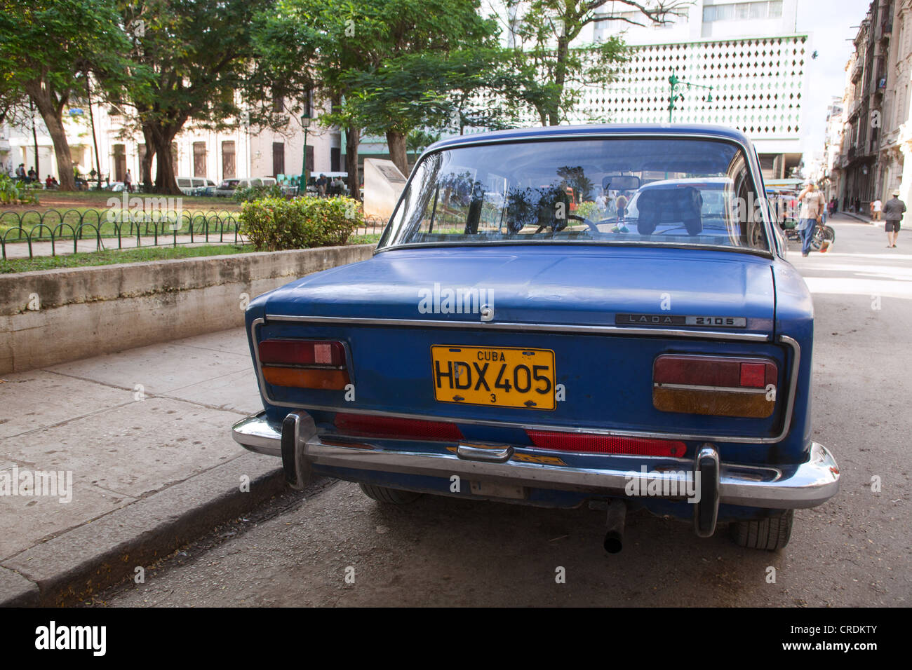 Old Lada car in Havana, Cuba. Stock Photo