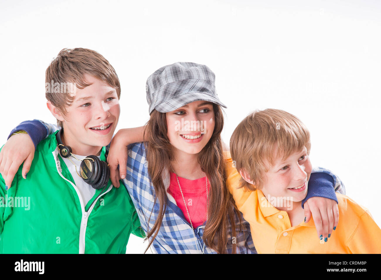 Friends Two Girls One Boy High Resolution Stock Photography And Images Alamy
