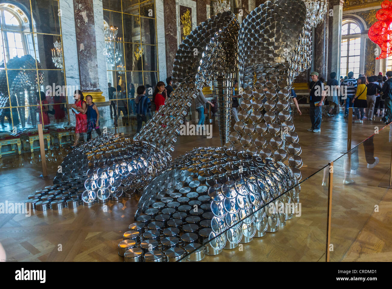 Paris, France, Tourists Visiting Contemporary Arts Show "Joana Vasconcelos"  "Marilyn" , Art Galleries inside the Chateau de Versailles, French Castle,  The Hall of Mirrors, UNUSUAL PARIS Stock Photo - Alamy