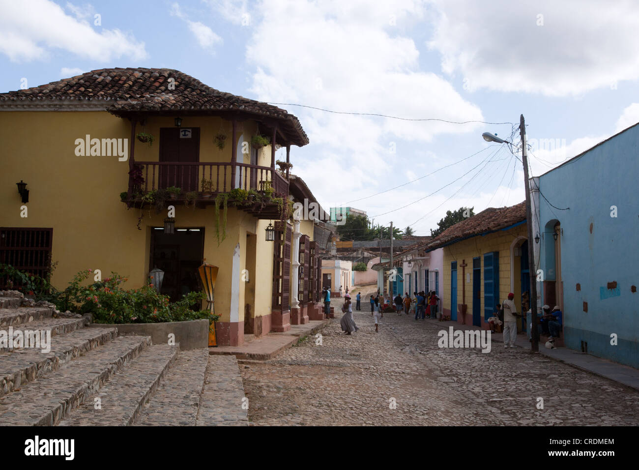 Street scene Trinidad, Cuba Stock Photo