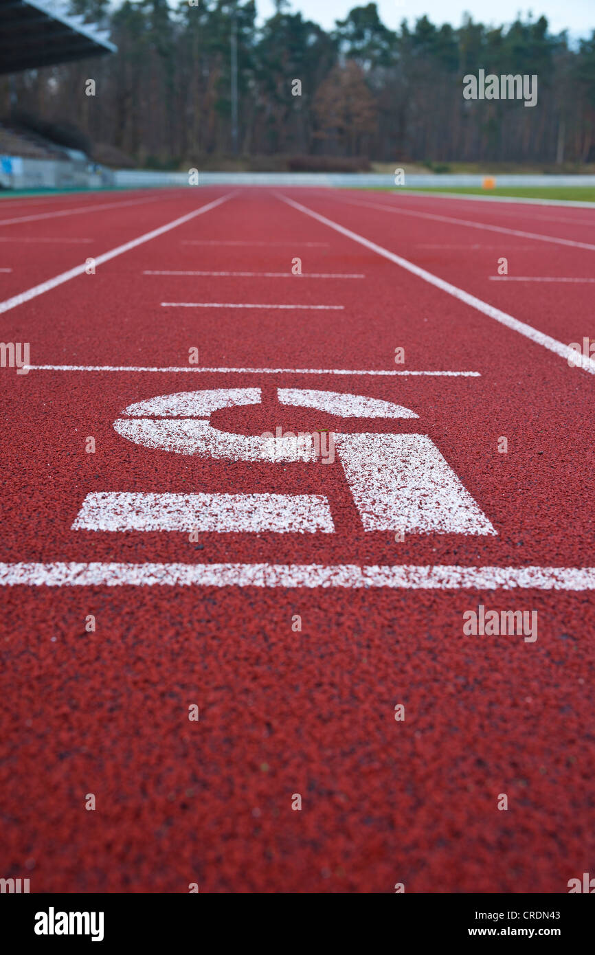 Running track, athletics track number 5 Stock Photo