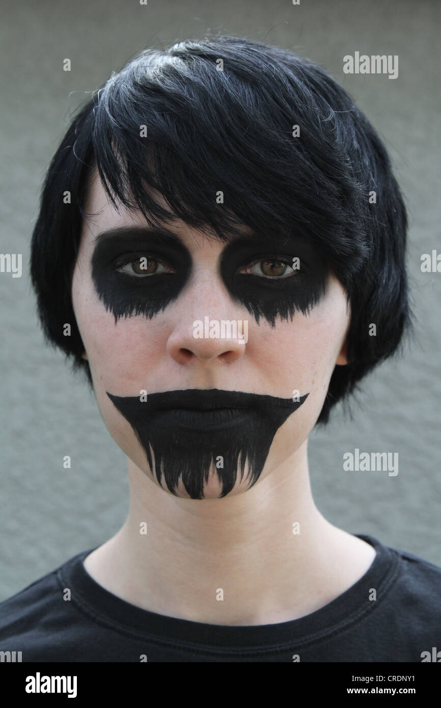 Scary Goth Girl Stock Photo