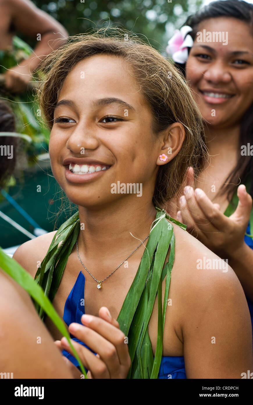 Cook Islands Rarotonga Avarua Constitution Day Festival parade Stock Photo