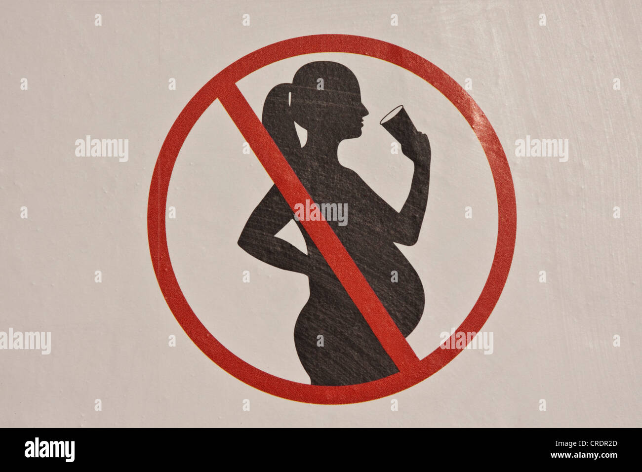 Pictogram, action to ban alcohol during pregnancy Stock Photo